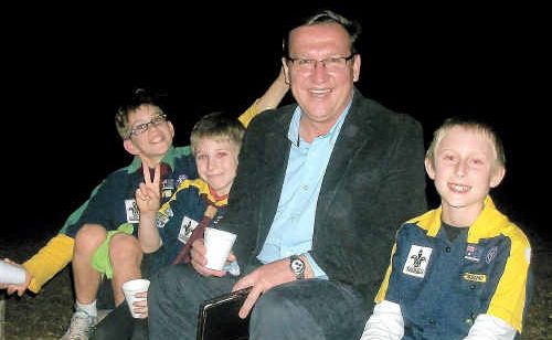 MP David Gibson with Mitchell Pitt, Joe Whitley and Ethan Cornelius. MP David Gibson with Mitchell Pitt, Joe Whitley and Ethan Cornelius.